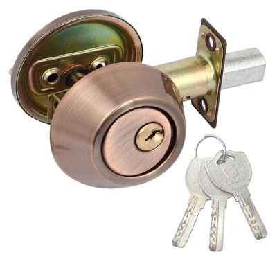 Round Deadbolt Security Lock Antique