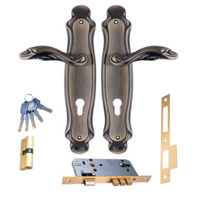 Door Handle Lock 85mm AB BLB (317)