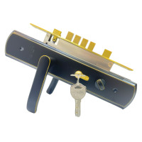 Stainless Steel SS Door Handle Lock AC (6817-25), Stainless Steel SS Door Handle Lock CF/Black (6817-25)