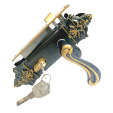 Door Handle Lock 58mm CF Black (603)