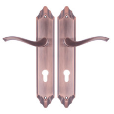 406 Unique Door Handle Lock Antique (Brass Key)