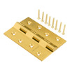 4" 3mm Brass Door Hinges SL (Rail)
