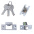 Door Knob Round Lock SS (5883)