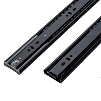 12" Stainless Steel (SS) 3 Part Drawer Channel / Slider, 12" Steel 3 Part Black Drawer Channel / Slider