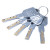 Stainless Steel (SS) Rim Lock (5 Key)