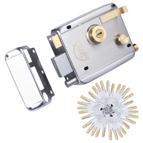 Stainless Steel (SS) Rim Lock (30 Key)