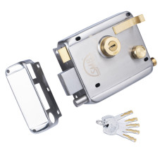 Stainless Steel (SS) Rim Lock (5 Key)