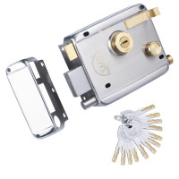 Black Rim Lock 120 mm (5 Key), Stainless Steel (SS) Rim Lock (12 Key)
