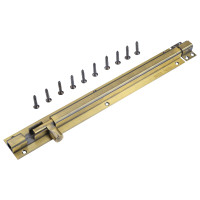 8" 12mm Brass Tower Bolt AB, 12" 12mm Brass Tower Bolt AB