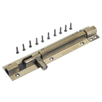 8" 10mm Brass Tower Bolt SL, 6" 10mm Brass Tower Bolt AB