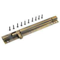 8" Design Premium Brass Tower Bolt , 8" 12mm Brass Tower Bolt AB