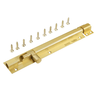 8" 12mm Brass Tower Bolt SL